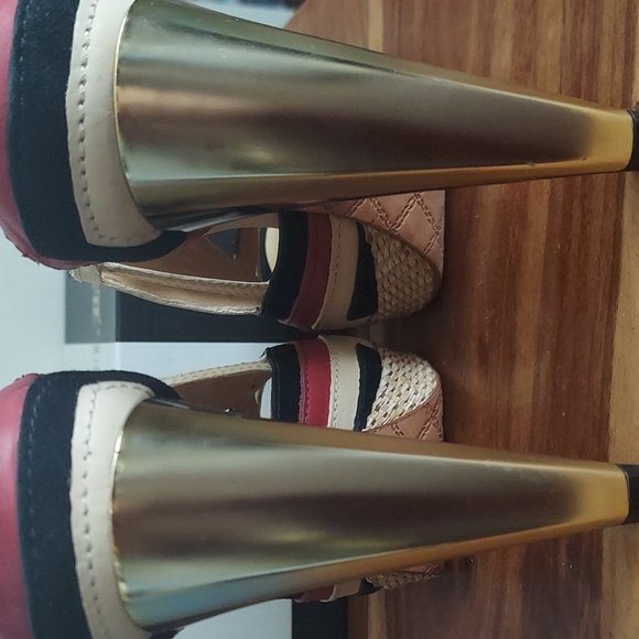 L.A.M.B. 9.5 Gwen Stefani Vail Birdcage Open Toe Platform Heels - Picture 9 of 12